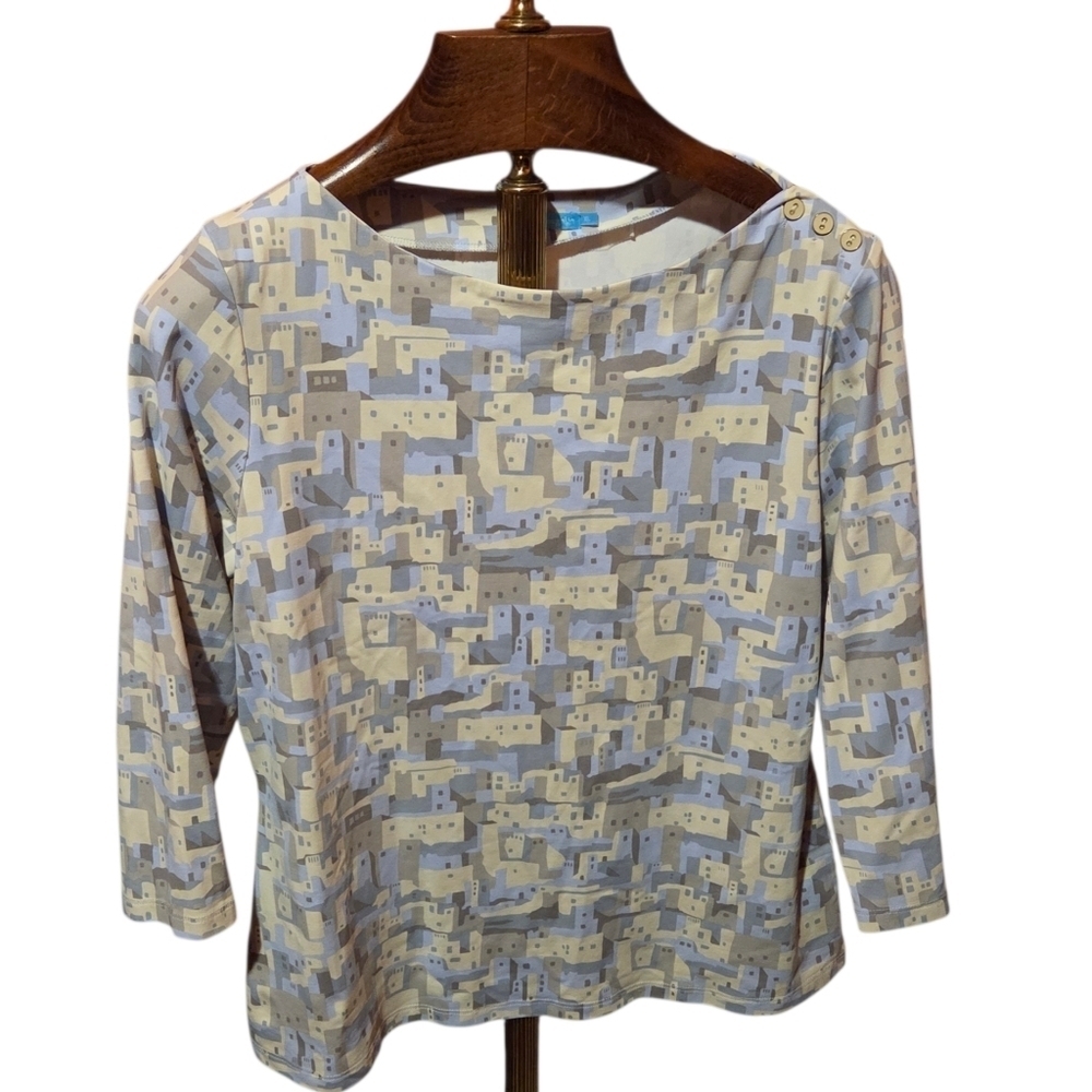 J. McLaughlin Wavesong Southwest Mesa Catalina Cloth Shirt Size XL